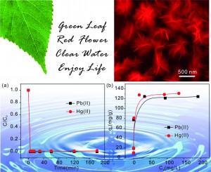 Self-assembled, monodispersed, flower-like γ-AlOOH hierarchical superstructures for efficient and fast removal of heavy metal ions from water 