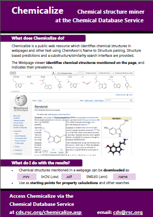 Chemicalize fatsheet