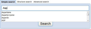 Autocomplete on the ChemSpider homepage