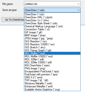 Save as mol file