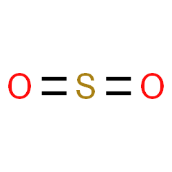 Chemical structure of sulfur dioxide