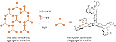Merging catalysis and supramolecular aggregation features of triptycene based Zn(salphen)s