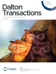 Dalton Transactions outside front cover for vol 53, issue 14.