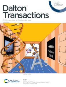 Dalton Transactions outside front cover for vol 53, issue 8.