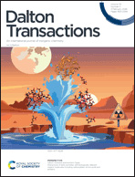 Dalton Transactions outside front cover for vol 55, issue 5.
