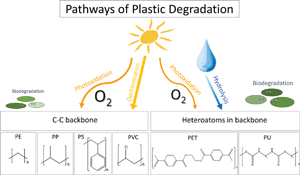 Graphical abstract - pathways of plastic degradation