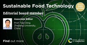 A banner with Prof. Ding's photograph.