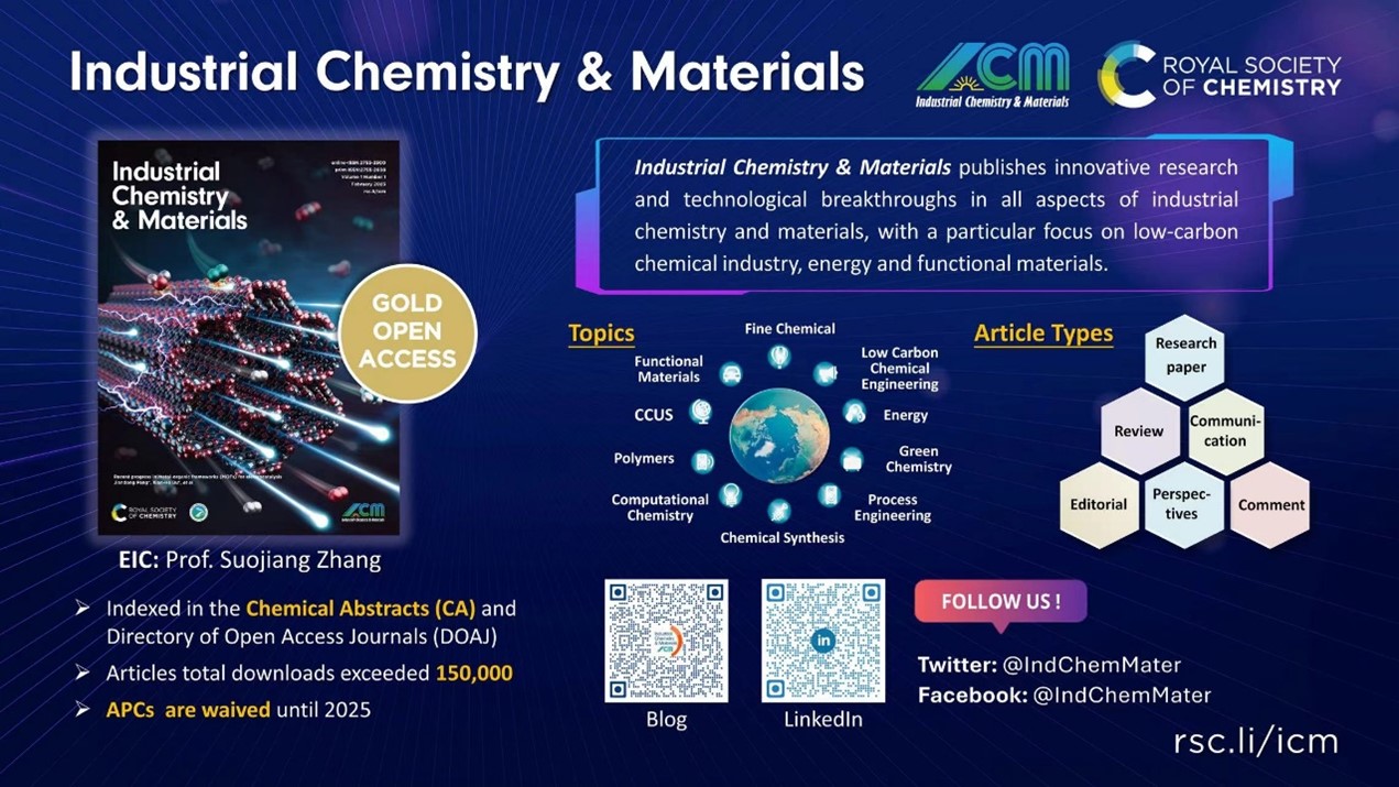 Congratulations to the winners of Industrial Chemistry & Materials ...