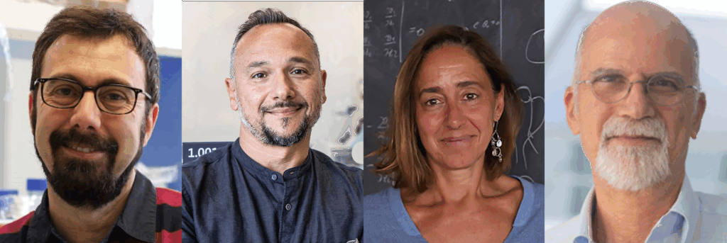 Photos of guest editors from left, Alberto Bianco, Kostas Kostarelos, Laura Ballerini and Maurizio Prato