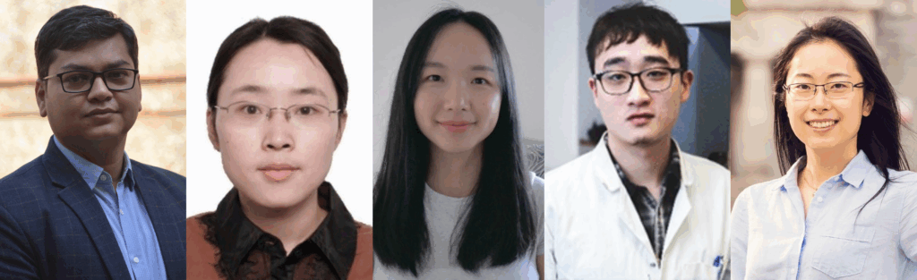 Photos of the advisory and board members from left Raju Kumar Gupta, Jiangjiexing Wu,Qianqian Shi, Yikai Xu and Yuan Fang