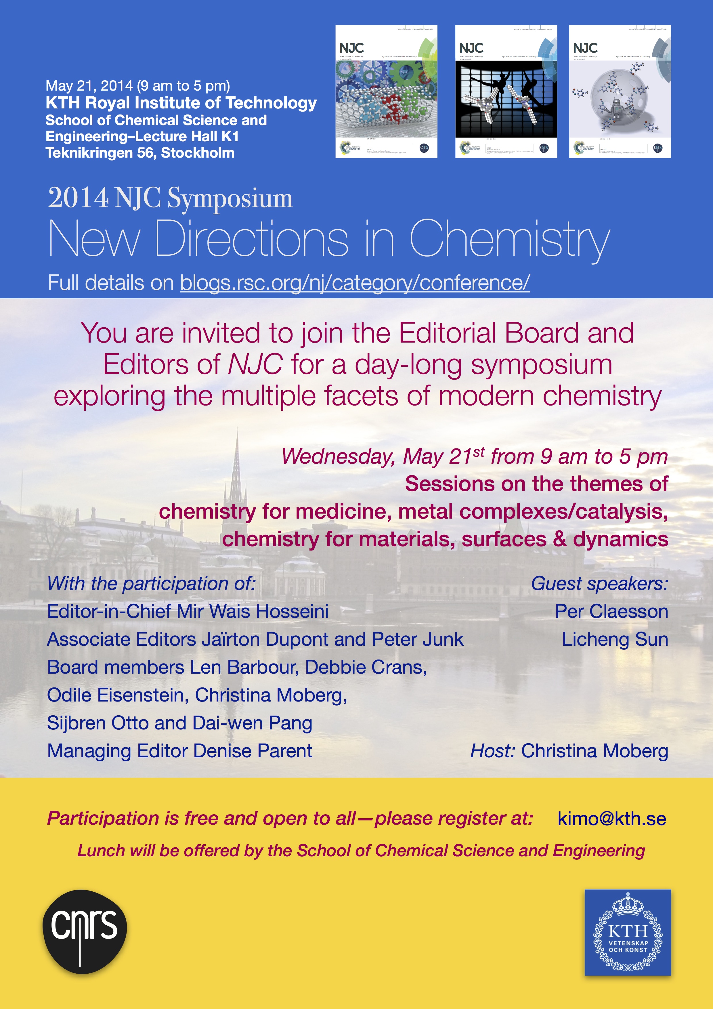 NJC Symposium at KTH on May 21, 2014