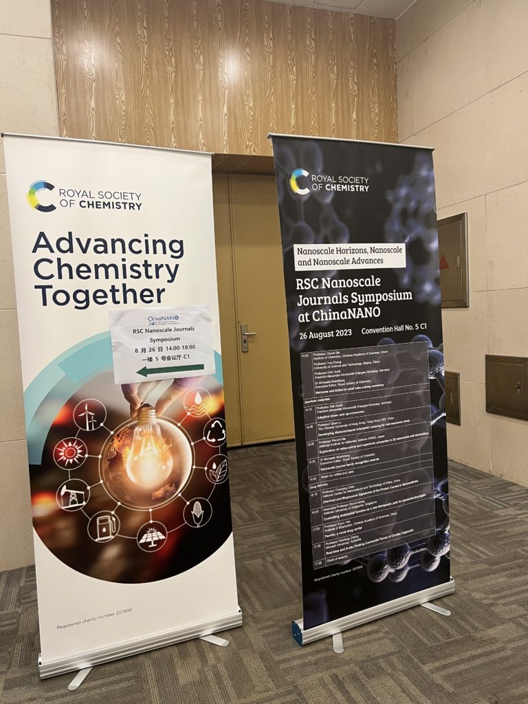 Banners for RSC Nanoscale Journals Symposium at ChinaNANO2023
