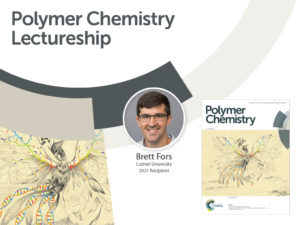 Promotional image of Brett Fors as 2021 Polymer Chemistry lectureship winner