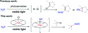 Iron porphyrin nitrene capture from organic azide