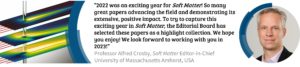 Quote from Editor-in-Chief Alfred Crosby about the Editorial Board Highlights of 2022 collection